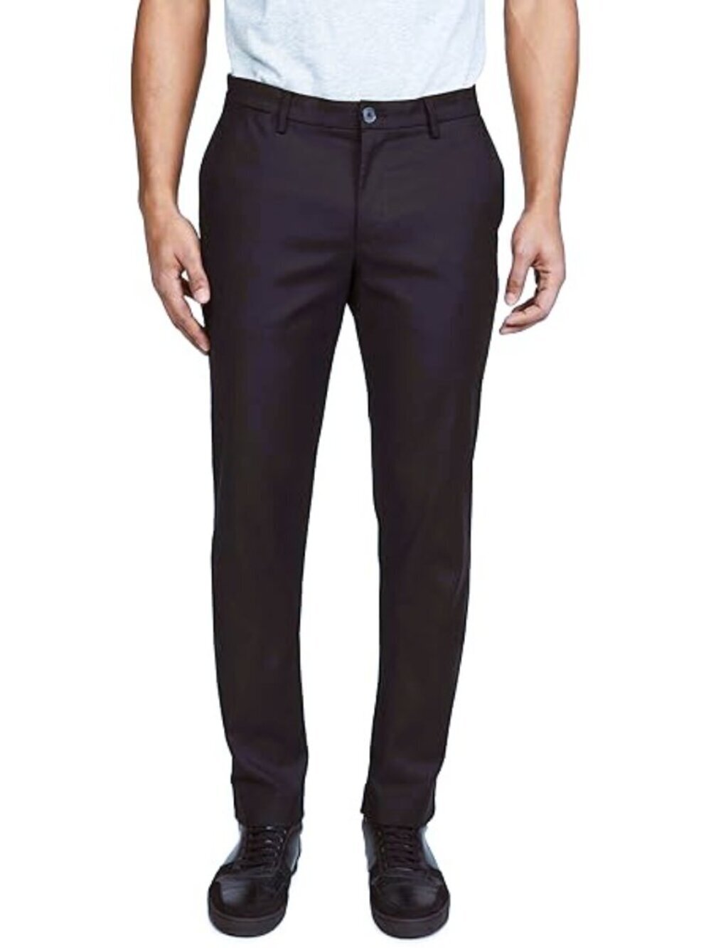 Robert Graham Navy Blue Flat Front Trouser Pants